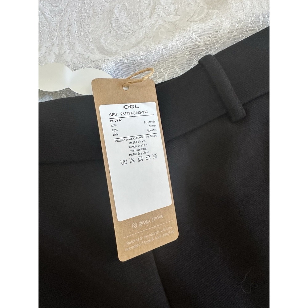 OGL Move Black High Rise Wide Leg Slimming Pants Womens Size Medium NWT - Picture 8 of 12